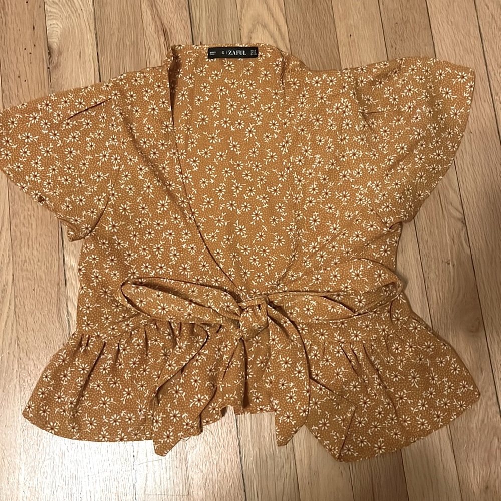Yellow with flowers